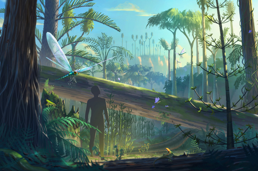 Campagne #33483 - Mondes Disparus Concept Art 3 Carbonifère © Excurio MNHN