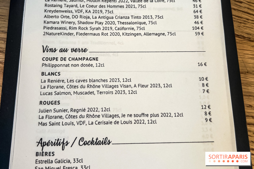 Tina restaurant - bar à Tapas Paris 6  - carte - menu