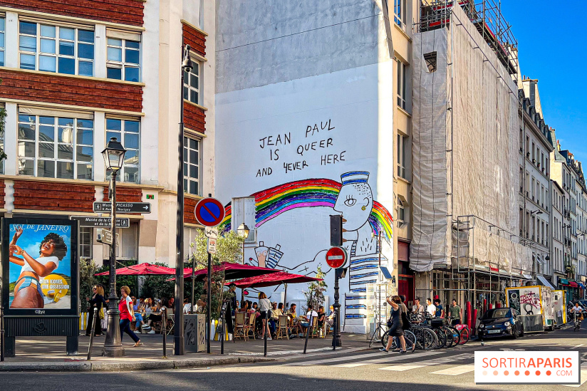 Fresque Pepo Moreno pour Jean-Paul Gaultier - Mois des Fiertés