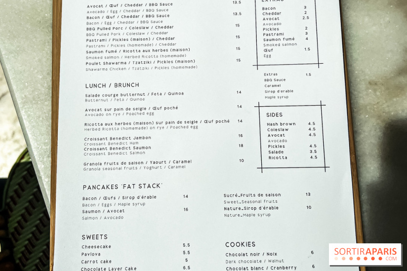 Inform Café, le coffee shop brunch sur fond de monument historique au Citéco - Carte du brunch - menu 