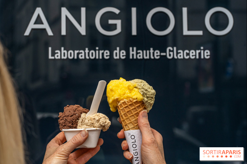 Angiolo, le glacier de Saint-Germain-des-Près - les photos -  pot et cornet