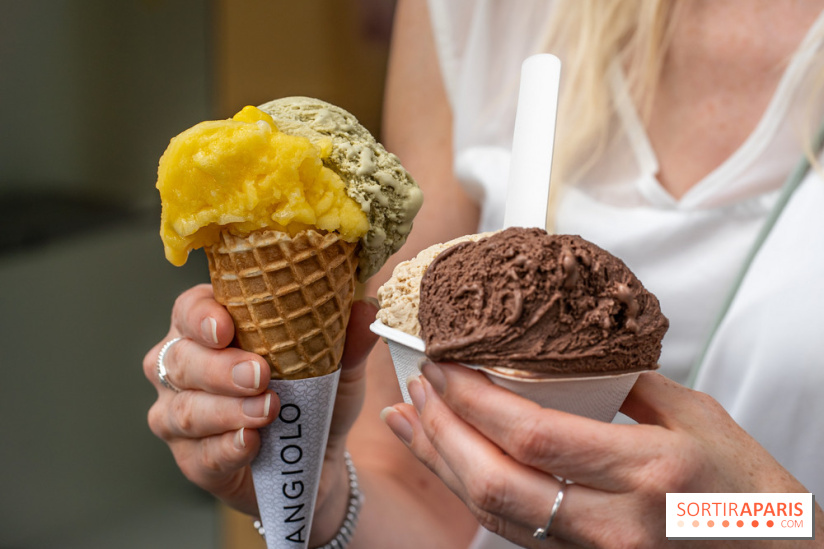 Angiolo, le glacier de Saint-Germain-des-Près - les photos -  pot et cornet