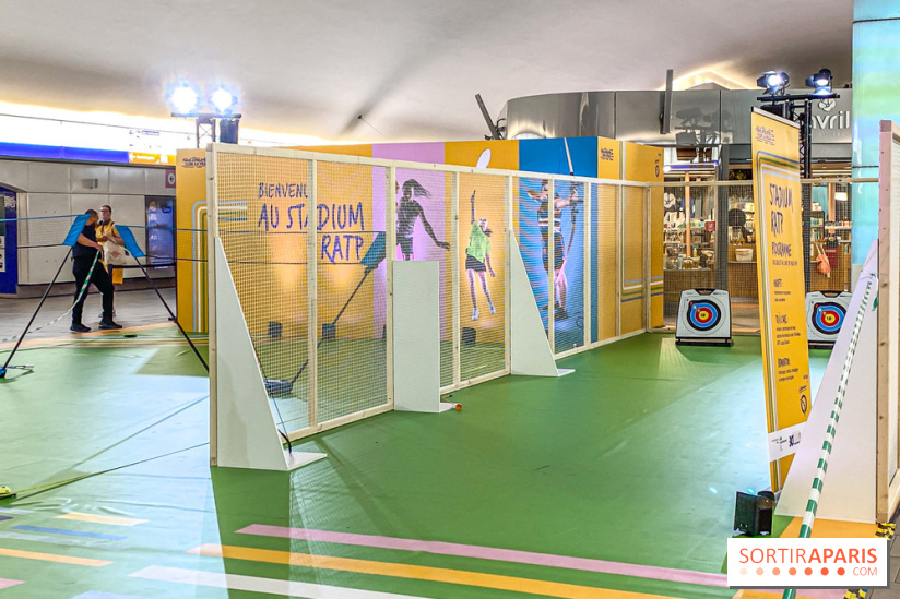 JO de Paris 2024 : animations sportives Stadium RATP à la station Auber - IMG 9270