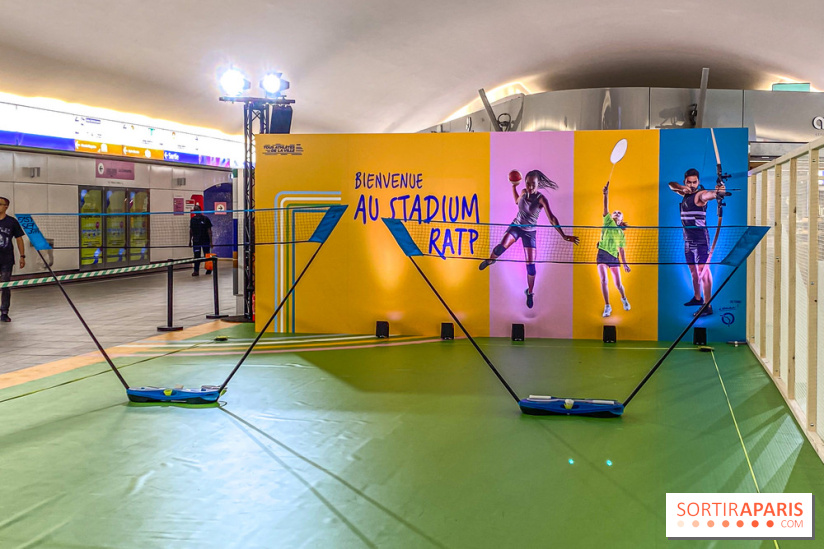 JO de Paris 2024 : animations sportives Stadium RATP à la station Auber - IMG 9273
