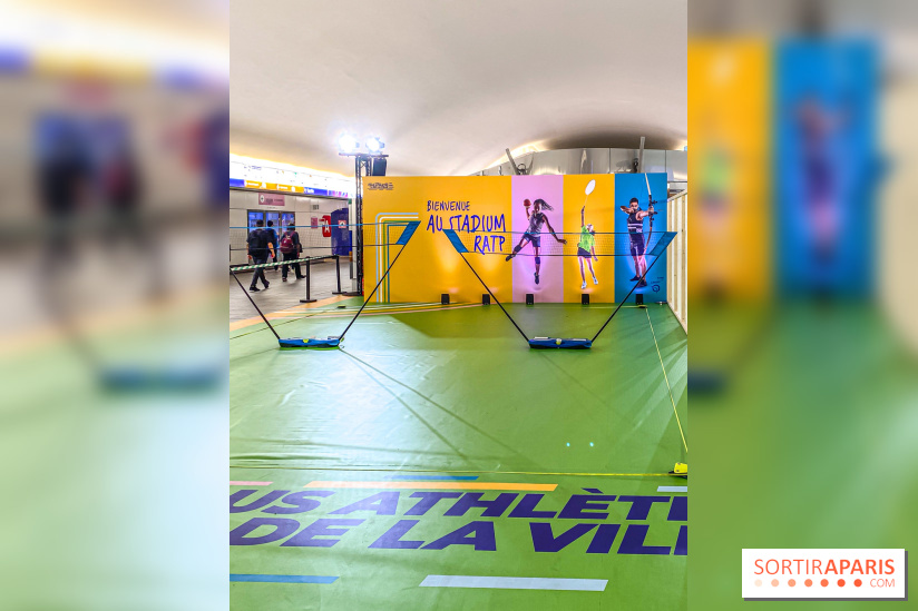 JO de Paris 2024 : animations sportives Stadium RATP à la station Auber - IMG 9274