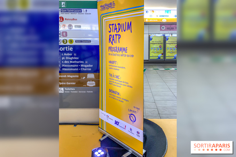 JO de Paris 2024 : animations sportives Stadium RATP à la station Auber - IMG 9279