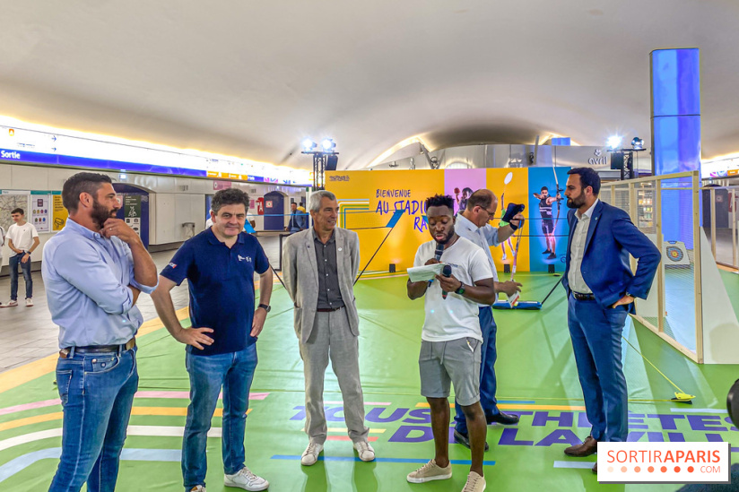 JO de Paris 2024 : animations sportives Stadium RATP à la station Auber - IMG 9283