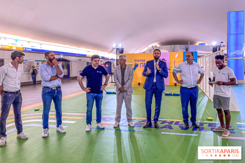 JO de Paris 2024 : animations sportives Stadium RATP à la station Auber - IMG 9284