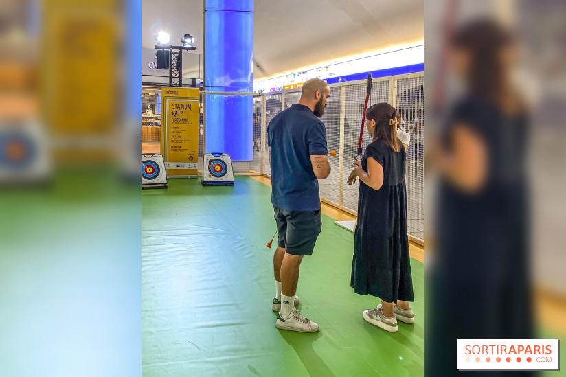 JO de Paris 2024 : animations sportives Stadium RATP à la station Auber - IMG 9298