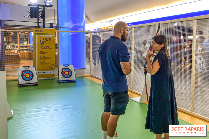 JO de Paris 2024 : animations sportives Stadium RATP à la station Auber - IMG 9299