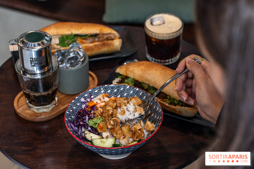 Phin Mi, le coffee shop vietnamien et banh mi Paris 5e -  Banh mi bol au tofu - vegetarien