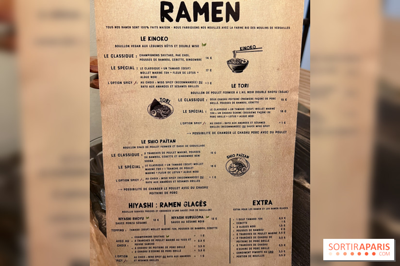 Gaijin Ramen restaurant - menu - carte
