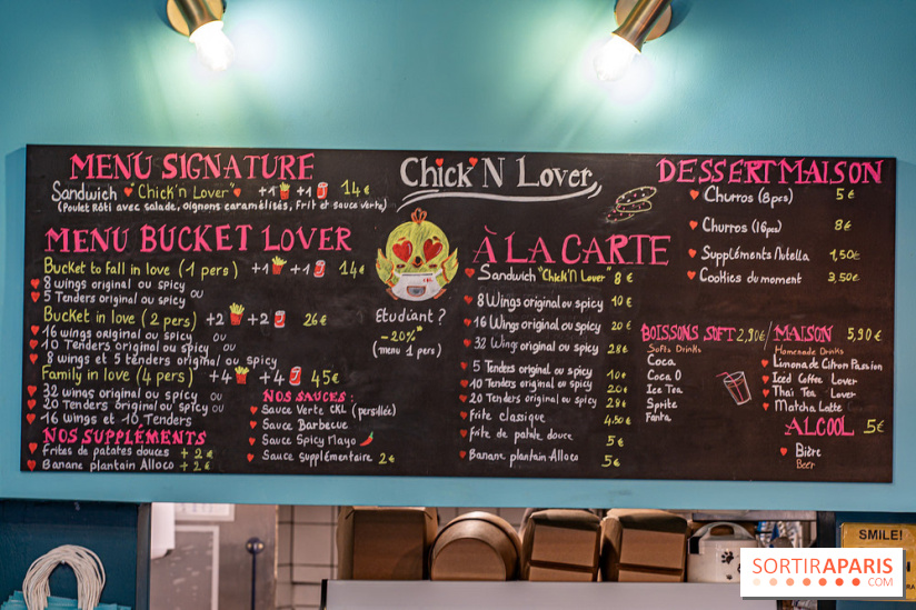 Chick’n Lover, le resto de poulet frit maison Paris 9e -  menu - carte