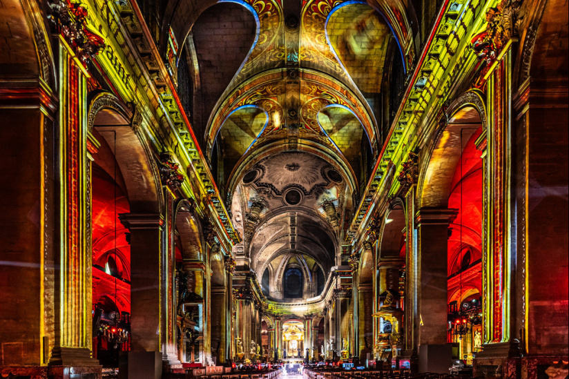 Paris Cœur de Lumières, le spectacle son et lumière à l'église Saint-Sulpice - les photos