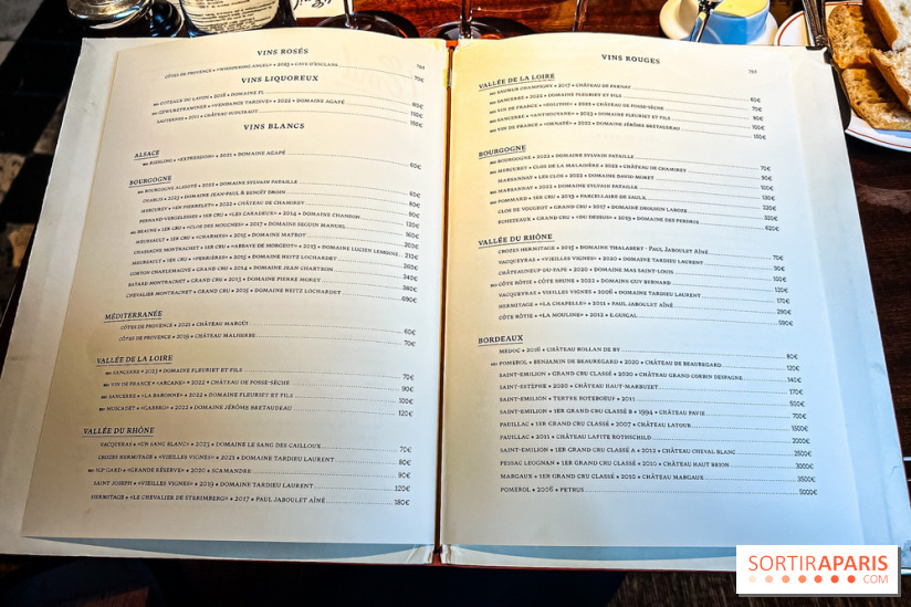 Brasserie Émil à Paris - carte - menu