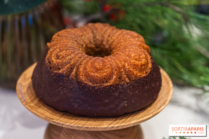 La Bûche de Noël 2024 et créations de Fête du Cheval Blanc par Maxime Frédéric et son équipe -  cake marbré
