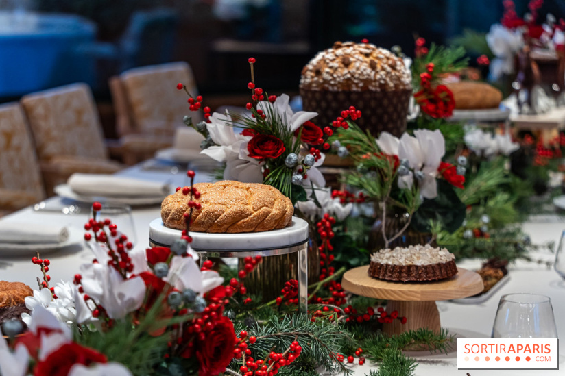 La Bûche de Noël 2024 et créations de Fête du Cheval Blanc par Maxime Frédéric et son équipe -  table de Noël