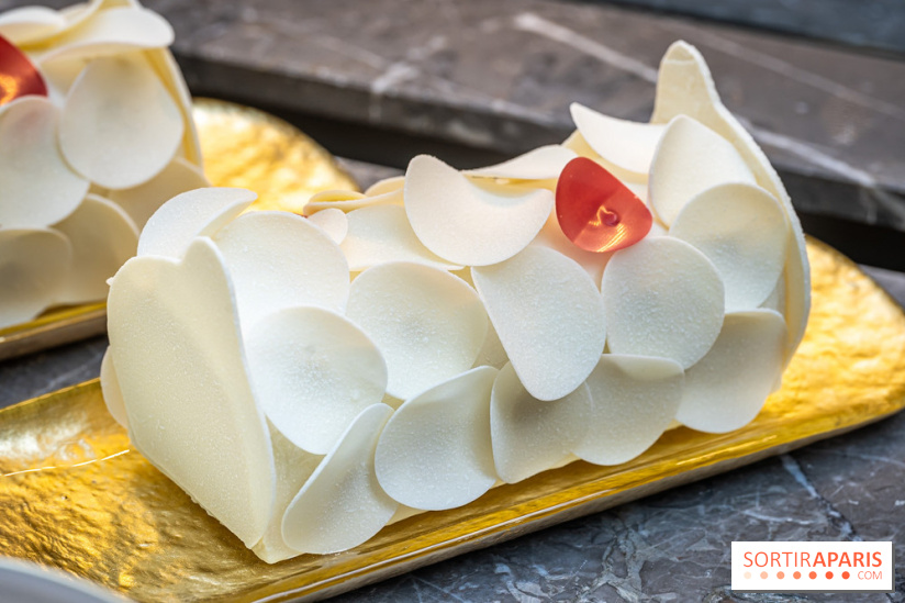 La bûche coffrets de Noël en trompe l'œil de Ladurée 2024 par Julien Alvarez et les créations de fête -  A7C2310