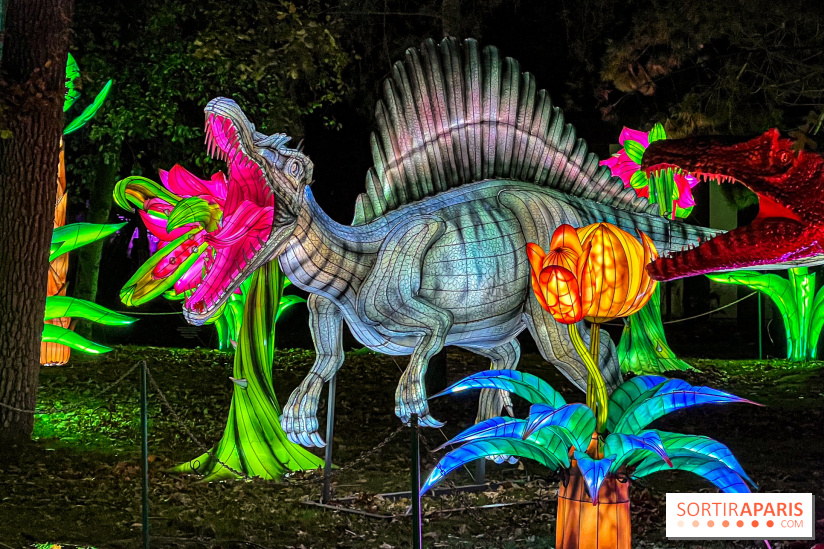 Festival des Lanternes 2024 le bal des dinosaures, le parcours lumineux du Jardin d