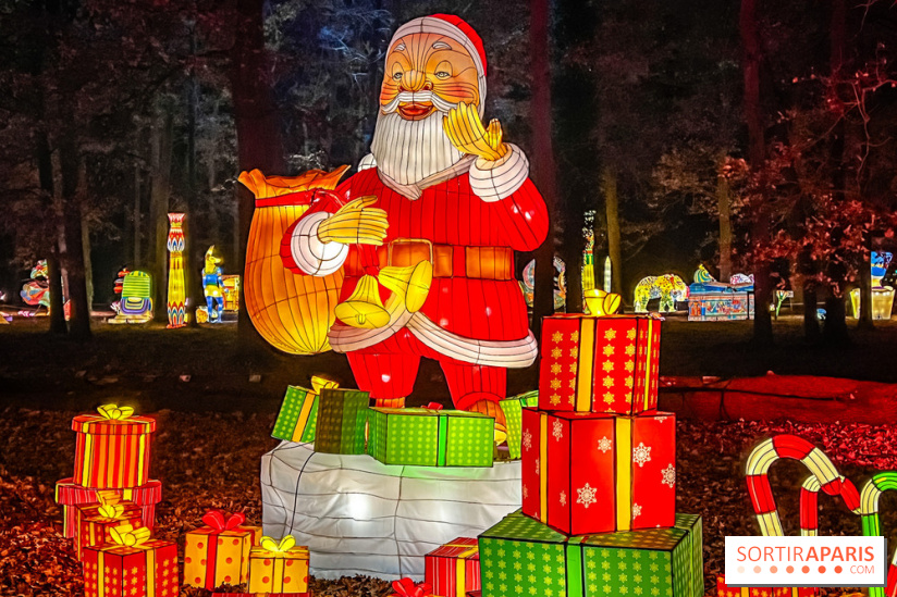L'Odyssée Lumineuse 2024, le parcours de lumières au Parc Floral - les photos - Père Noël - cadeaux