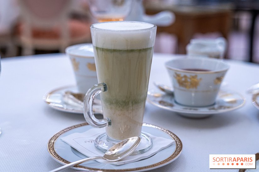 Le tea time Impérial de Noël du Ritz Paris, l'expérience exceptionnelle - les photos -  matcha latte
