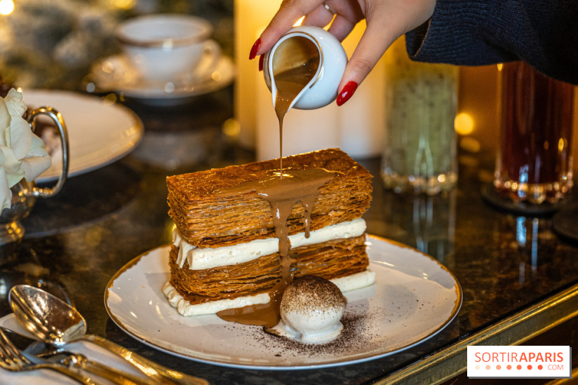 Le salon de thé de Noël du George V pour une pause gourmande - les photos  -  millefeuille