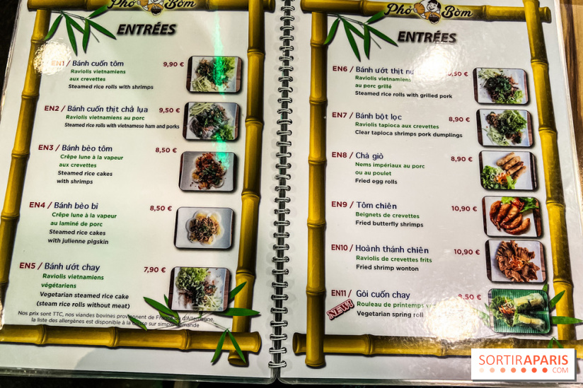 Pho Bom, le restaurant vietnamien, temple du pho et des nouilles Paris 13e - carte - menu - tarifs - prix
