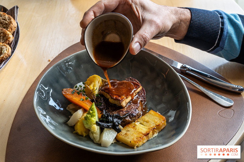 La Table du Château à Dampierre-en-Yvelines, le restaurant face au château - Cœur de filet de bœuf Charolais Label Rouge, foie gras chaud, sauce Madère