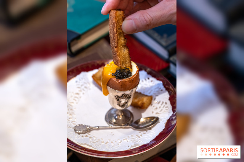 Le Bistro des Livres, le restaurant français pour les amoureux des bouquins -  oeuf à la coque