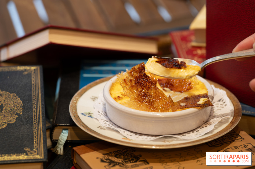 Le Bistro des Livres, le restaurant français pour les amoureux des bouquins -  crème brûlée