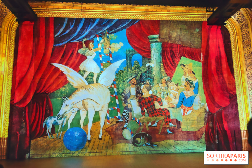 Picasso à l'Atelier des Lumières - Rideau de scène du ballet "Parade", 1917, © Succession Picasso 2024