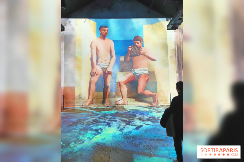 Picasso à l'Atelier des Lumières - La flûte de Pan, 1923, © RMN-Grand Palais (Musée national Picasso-Paris) / Adrien Didierjean © Succession Picasso 2024