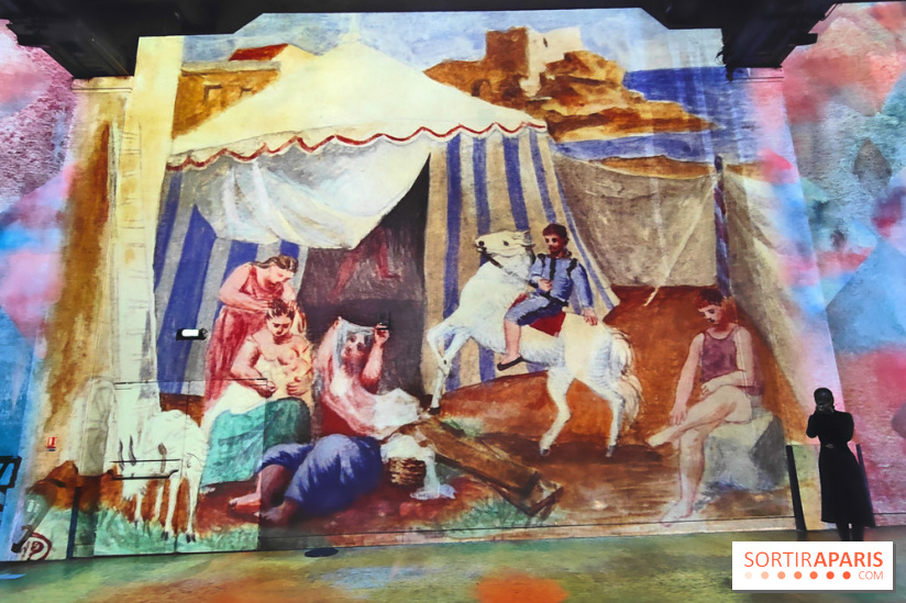 Picasso à l'Atelier des Lumières - Cirque forain, 1922, © Succession Picasso 2024
