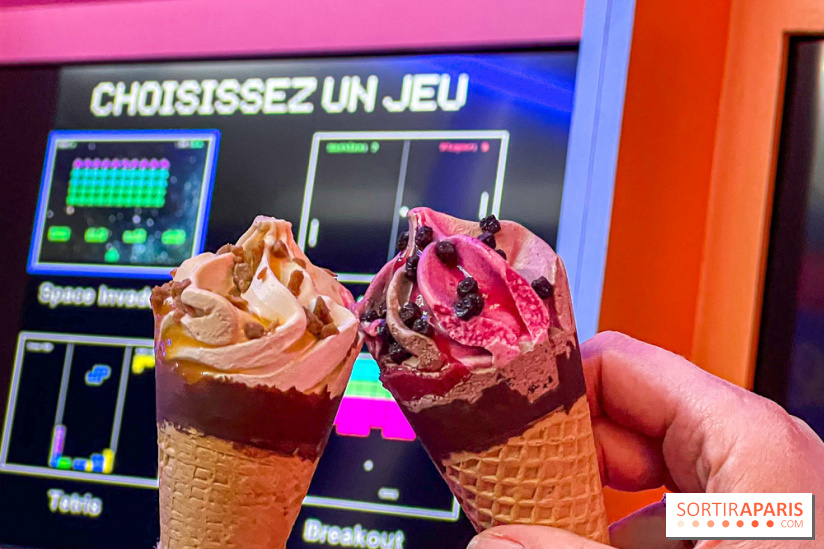 Gamebar î-cone-ique : un pop up hybride entre bar à glaces & bar à jeux d'arcade à Paris