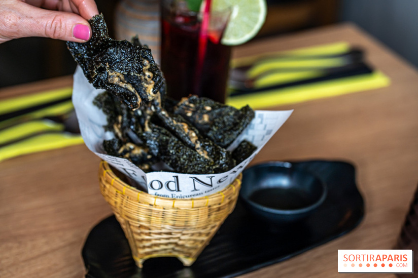Buja restaurant végétarien thaï et Viet Paris 13e - photos - algues nori chips