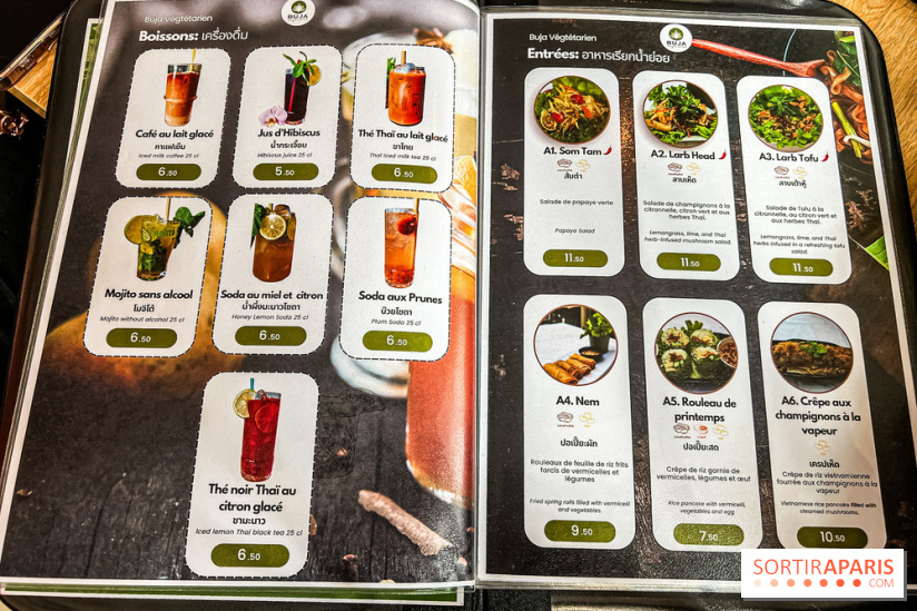 Buja restaurant végétarien thaï et Viet Paris 13e - photos - carte - menu