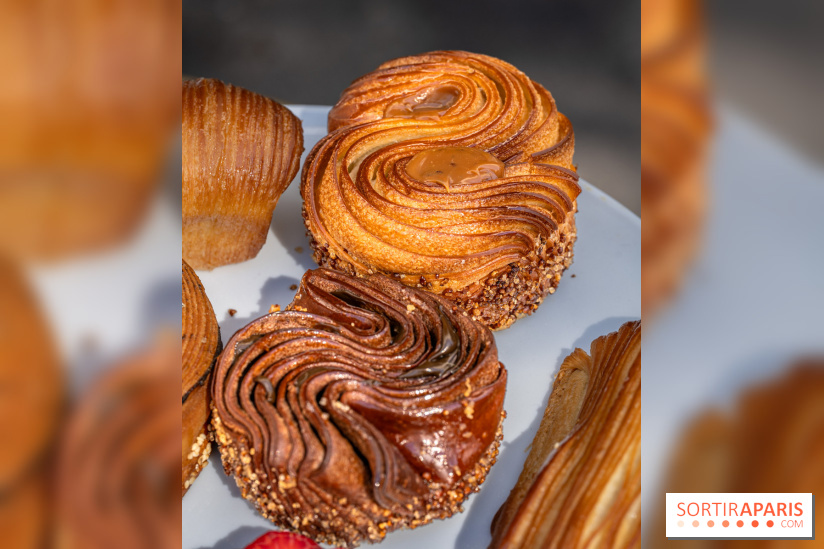 La boulangerie de Christophe Louie lance les nouvelle viennoiseries folles d'Anthony Nguyen - Roulé Choco et caramel Hochicha