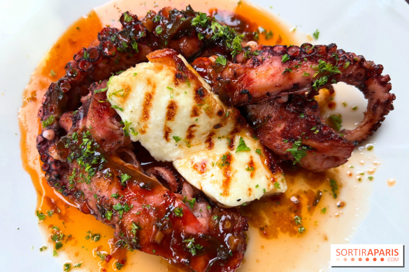 Le Cochon à l'Oreille - Poulpe et halloumi grillés