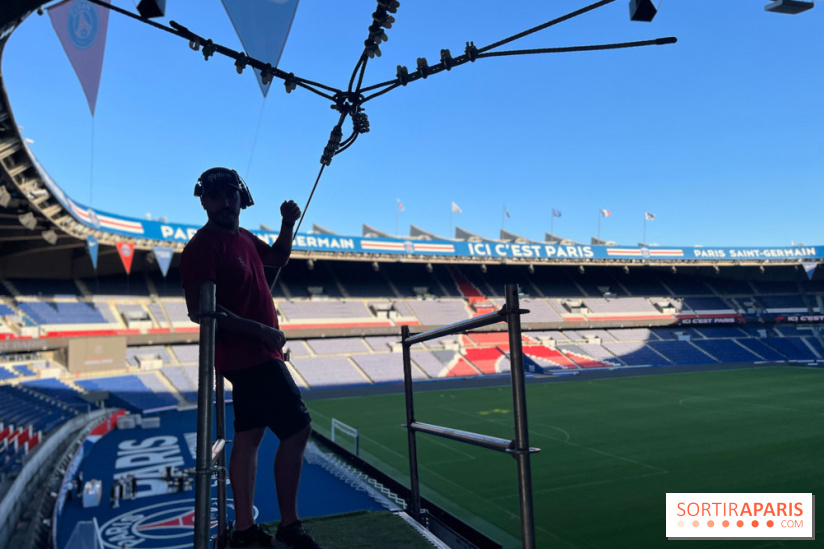 Tyrolienne au Parc des Princes
