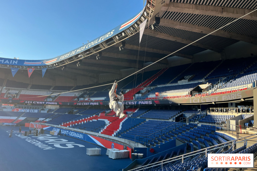 Tyrolienne au Parc des Princes
