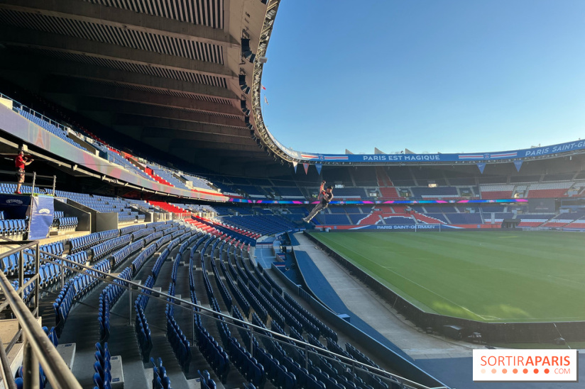 Tyrolienne au Parc des Princes