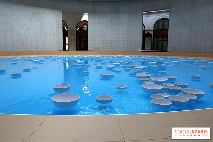 Clinamen, nos photos de l'une installation aquatique et musicale à la Bourse de Commerce - Clinamen Bourse de Commerce 3