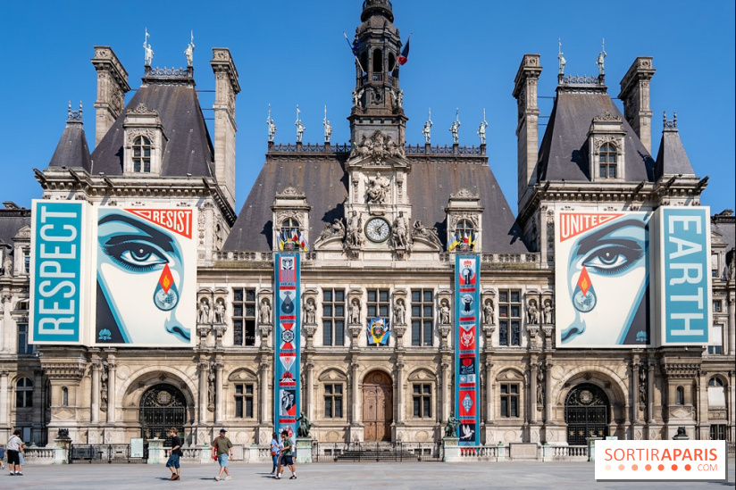 Hôtel de Ville - De Paris à Belem - Forêt Urbaine - Obey  - A7C03043