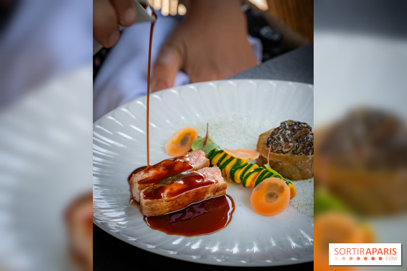 Restaurant Papylless à Bois-le-Roi - les photos - Veau du Cantal de Didier Puech En trois services, légumes de la ferme des Gogottes