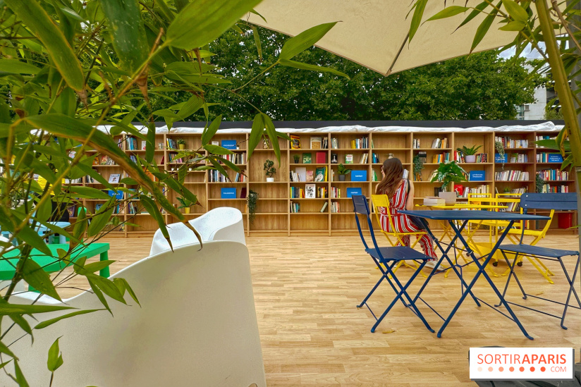Bibliothèque et boite à livres géante à ciel ouvert