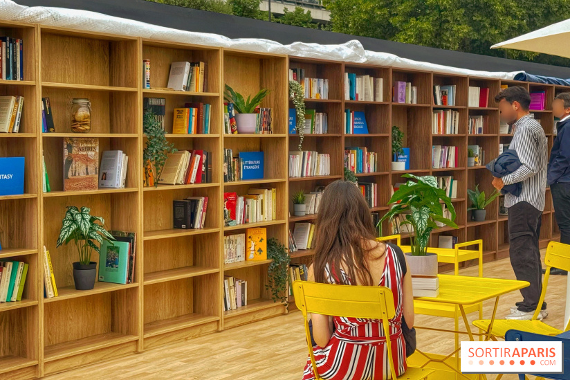 Bibliothèque et boite à livres géante à ciel ouvert