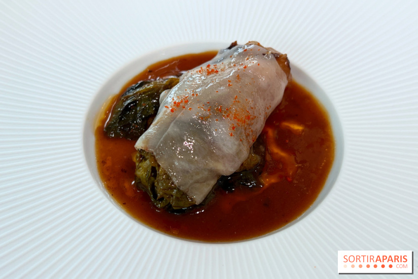 Geoélia - Sucrine braisée, jus de homard, sauce Grand Veneur