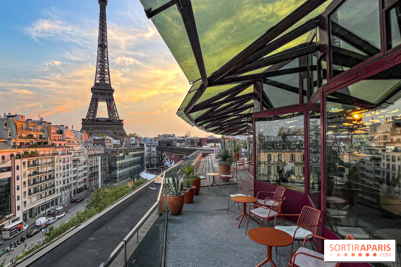Bar Les Ombres : cocktails & tapas sur le rooftop du Musée du Quai Branly avec vue sur la tour Eiffel