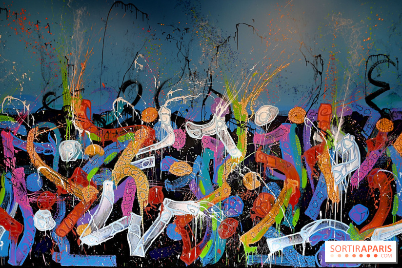 JonOne : nos photos de son exposition rétrospective sur Fluctuart à Paris 