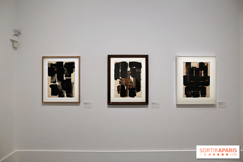 Pierre Soulages : nos photos de son exposition et de ses peintures sur papier à voir au Musée du Luxembourg 